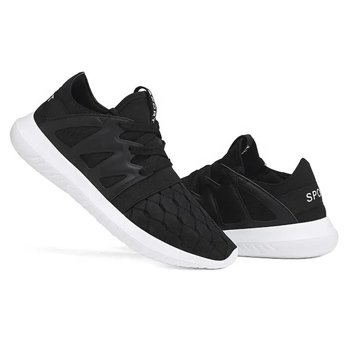 wholesale soft and durable black sport shoes sneakers for men