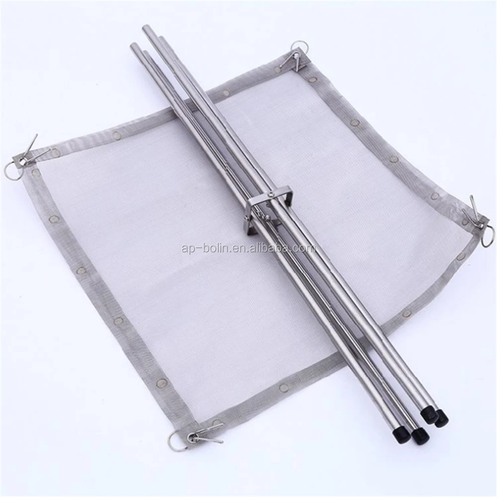 Portable Stainless Steel Mesh Burning Stand Folding Outdoor Fire Pit
