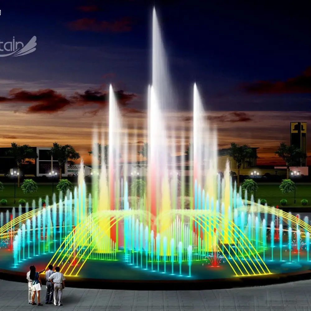 Colorful lights fountain decorative program control dancing water fountain