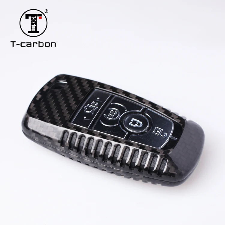 T-carbon Carbon Fiber Car Remote Key Case For new  Ford Key Cover Auto Interior Accessories