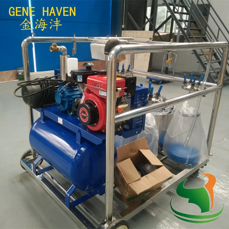 Мобильная Доильная машина с 4 ведрами из коровы/козы с дизельным двигателем и электродвигателем