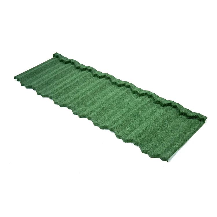 
Building Material in nigeria metal roof tile 0.40mm gague green black stone coated roofing 