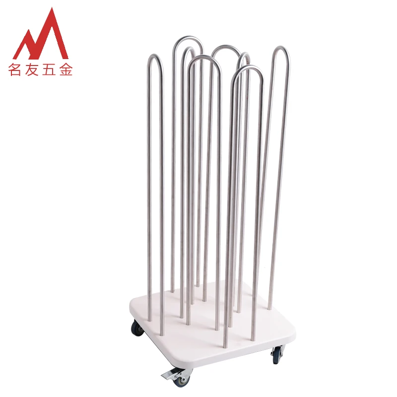 High capacity 4 directions stainless steel coat hanger collection tools