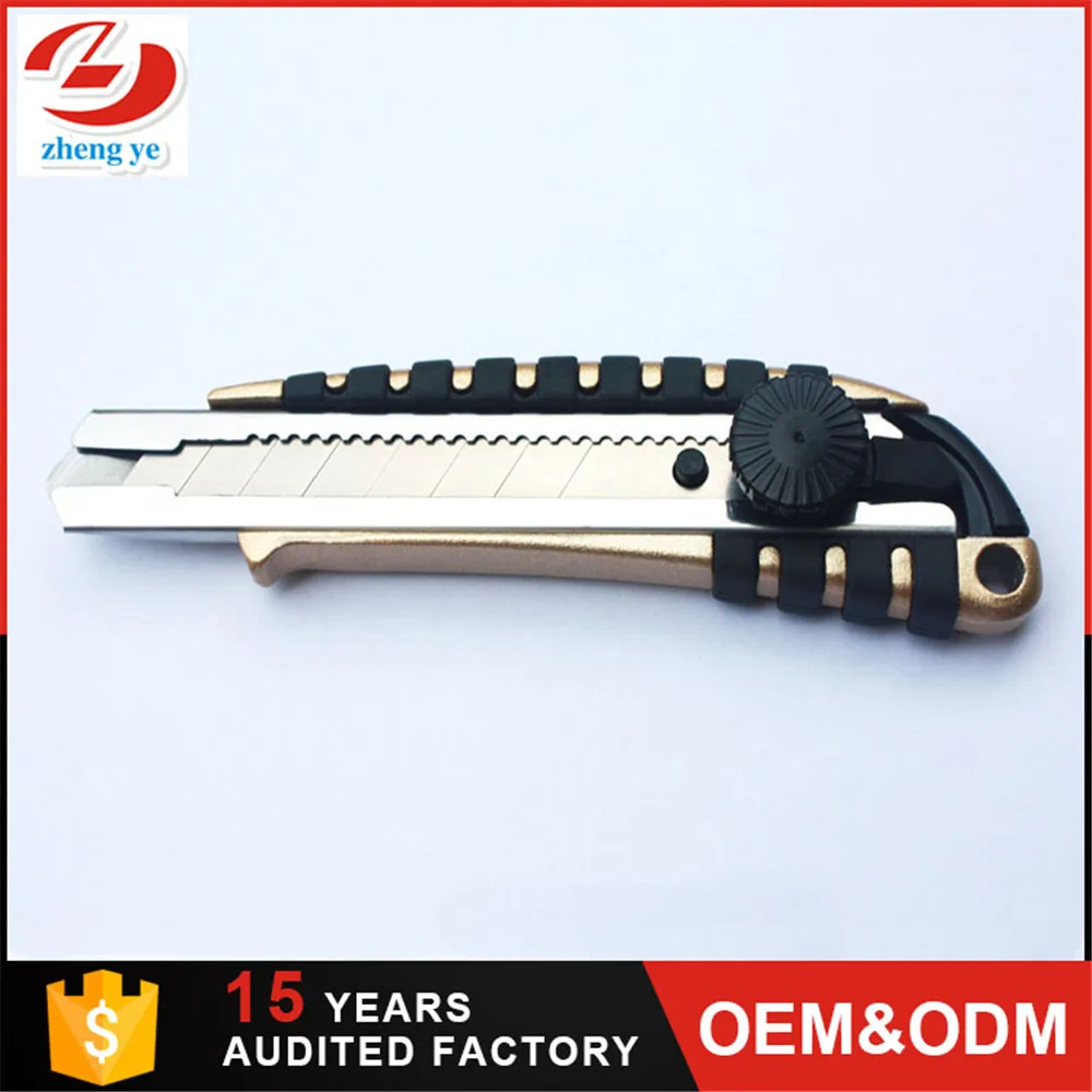 
Retractable utility knife industrial aluminum 18mm cutter knife 