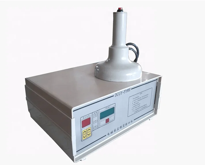 Handhold induction sealer for the Aluminum foil seals of plastic and glass bottles and jars