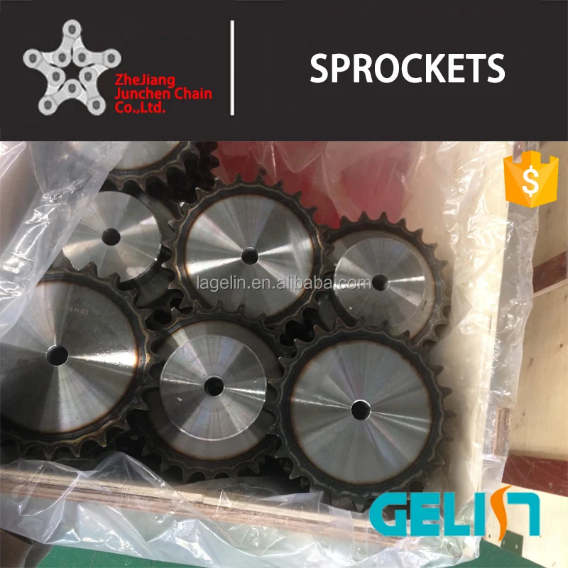 Made by cnc machine standard teeth heat treatment roller chain sprockets