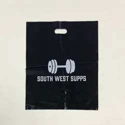 Custom design logo printing patch handle shopping plastic bag