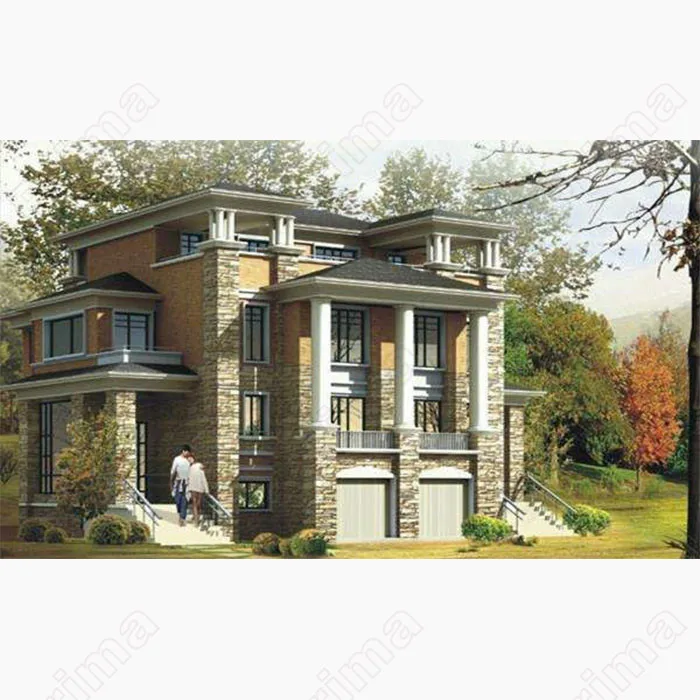 China Mill Hot Sale Prefabricated Luxury Light Steel Prefab Villa