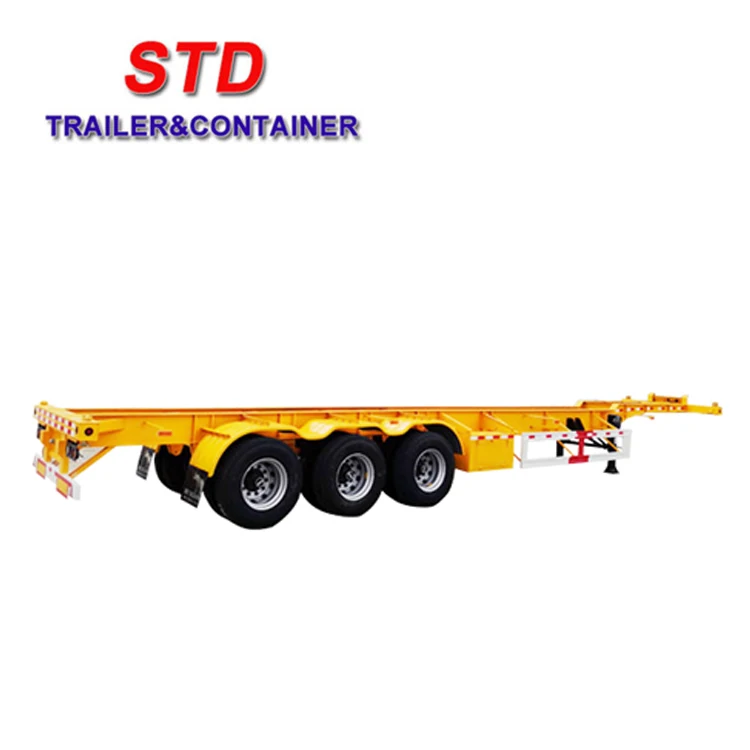 45 Ft Gooseneck Skeletal Container Semi Trailer For Southeast Asia