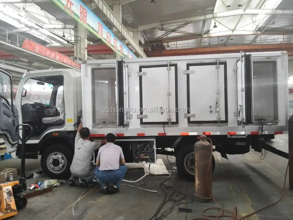 cheaper -18egree to -40degree milk truck body/fiberglass truck box body/ice cream transportation truck body