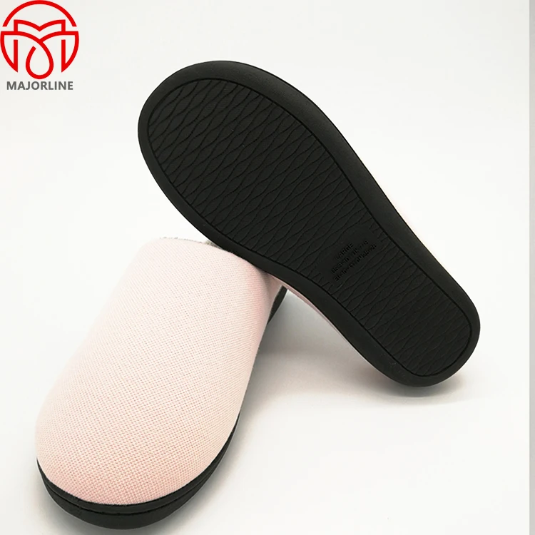 OEM customized Logo indoor house Unisex slippers TPR rubber outsole winter home flat slipper faux fur plush slippers for women