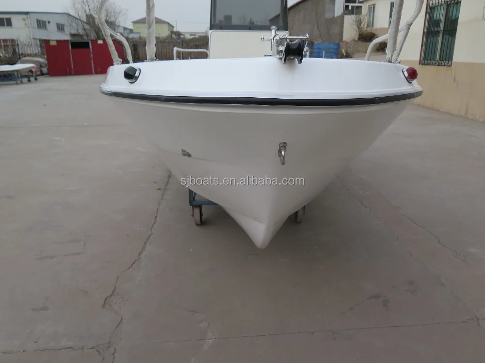 SANJ 15ft Fiberglass high speed small sport boat runabout Fishing factory fiberglass hull material for sale