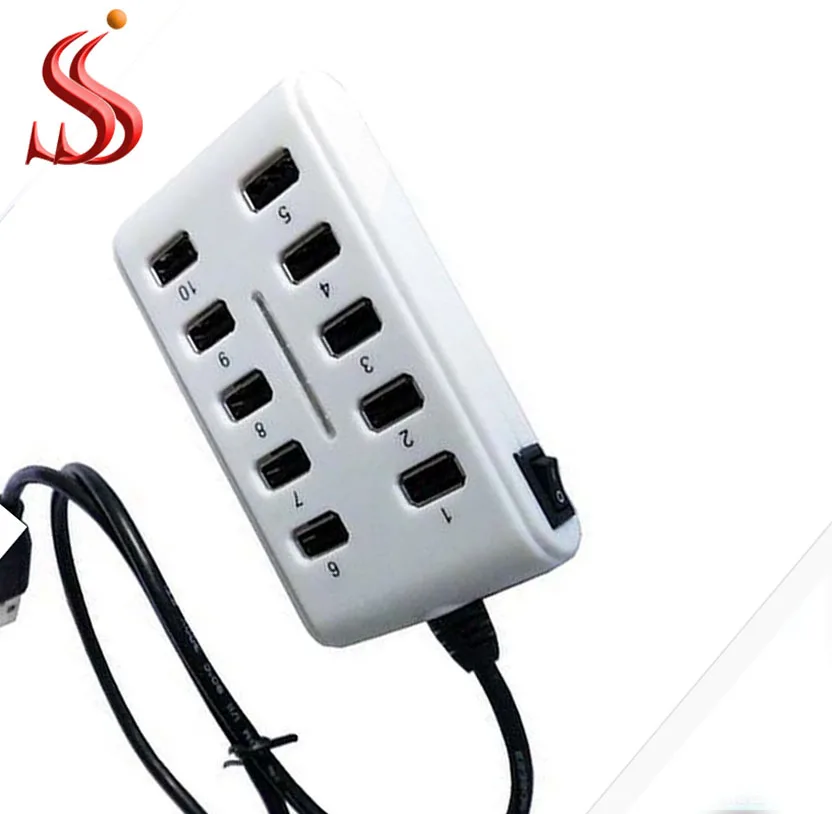 Multiple 10 port usb hub Furniture usb 2.0 hub otg usb charging hub