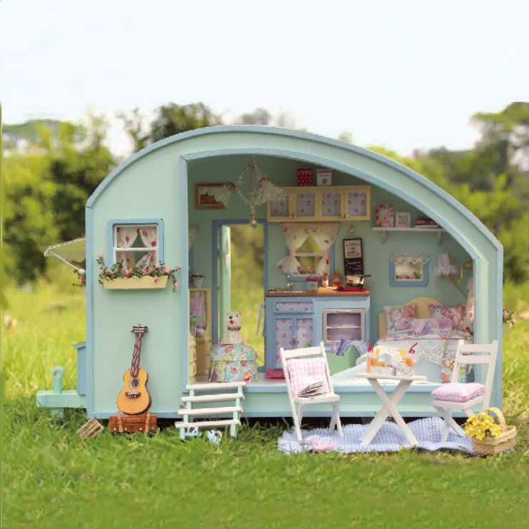 
Wooden dollhouse kids furniture DIY handmade Miniature dollhouse TYM1016 