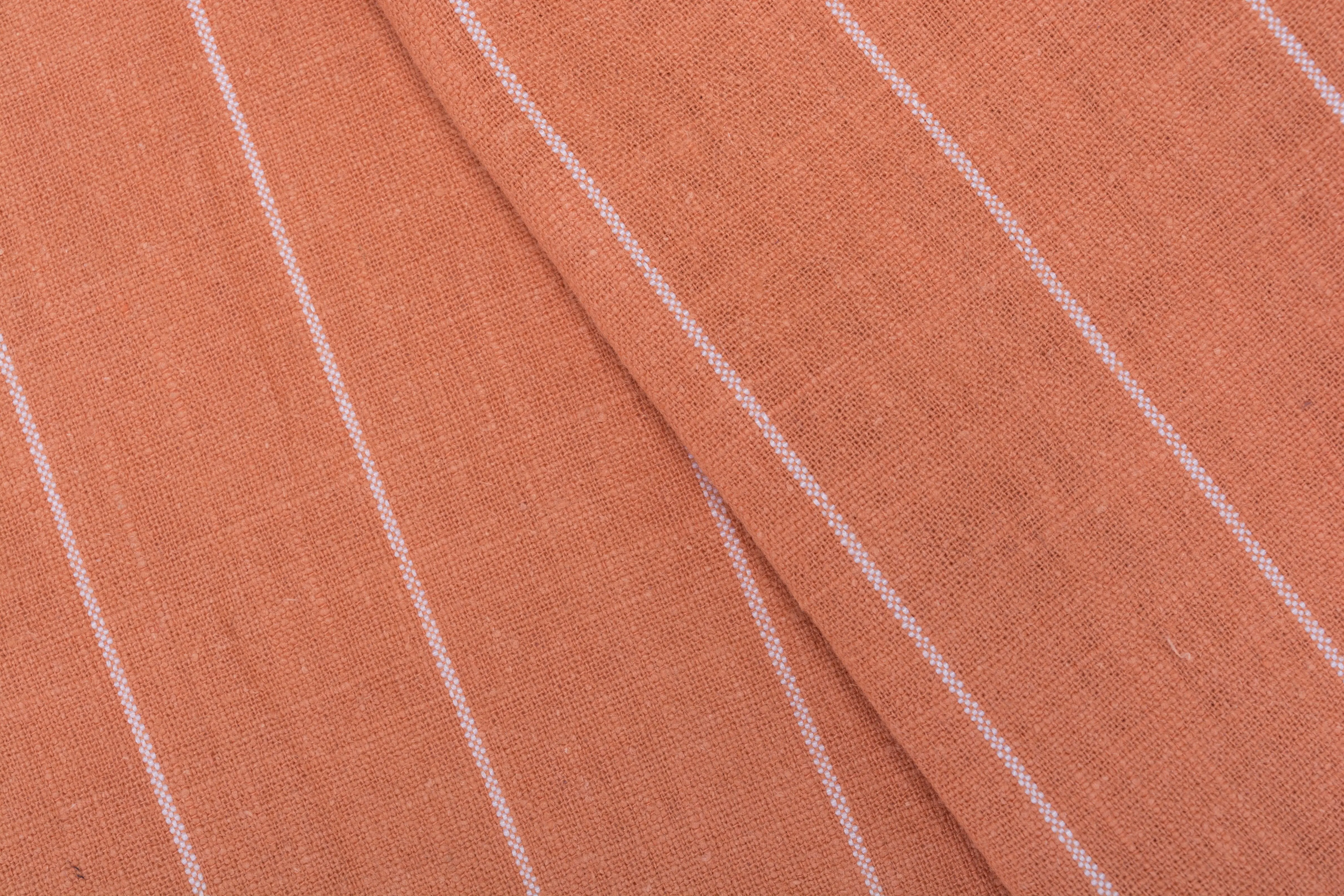  8043Wholesale Stonewashed Ramie Cotton blend fabric Sandwashed ramie Stripes Organic High Quality