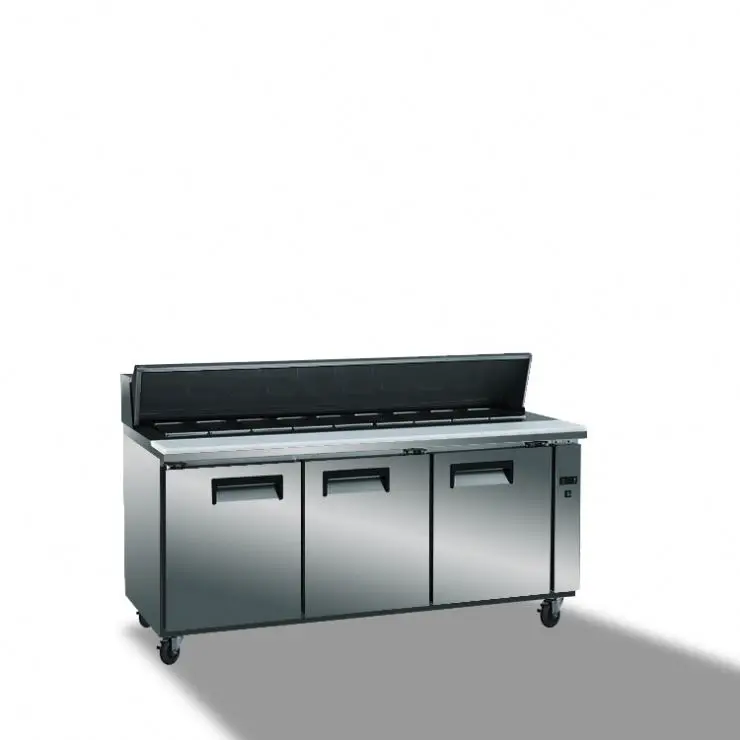 New Style Commercial Refrigerated Work Table SS201 Pizza Prep Station