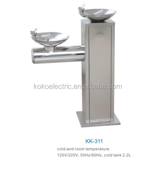 hot and cold water drinking fountain with purifier system