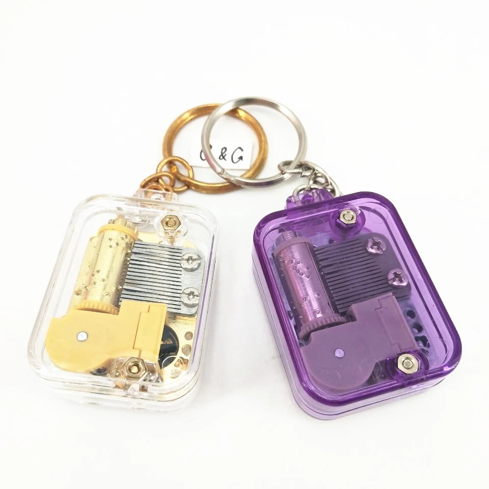 
Custom Acrylic Box Music Box Mechanism Music Box Keychain 
