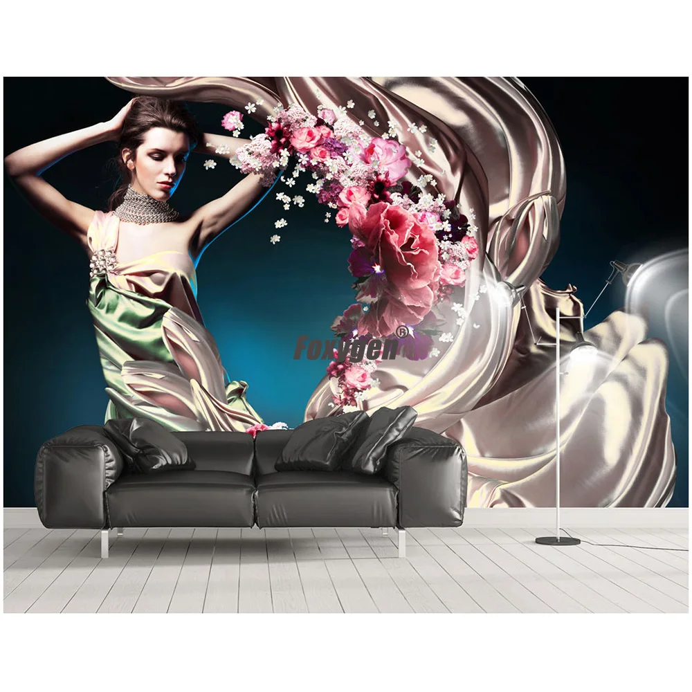 Wholesale Good Price Of 3D Hot Sexy Girl Print Mural Wallpaper Coverings Designs