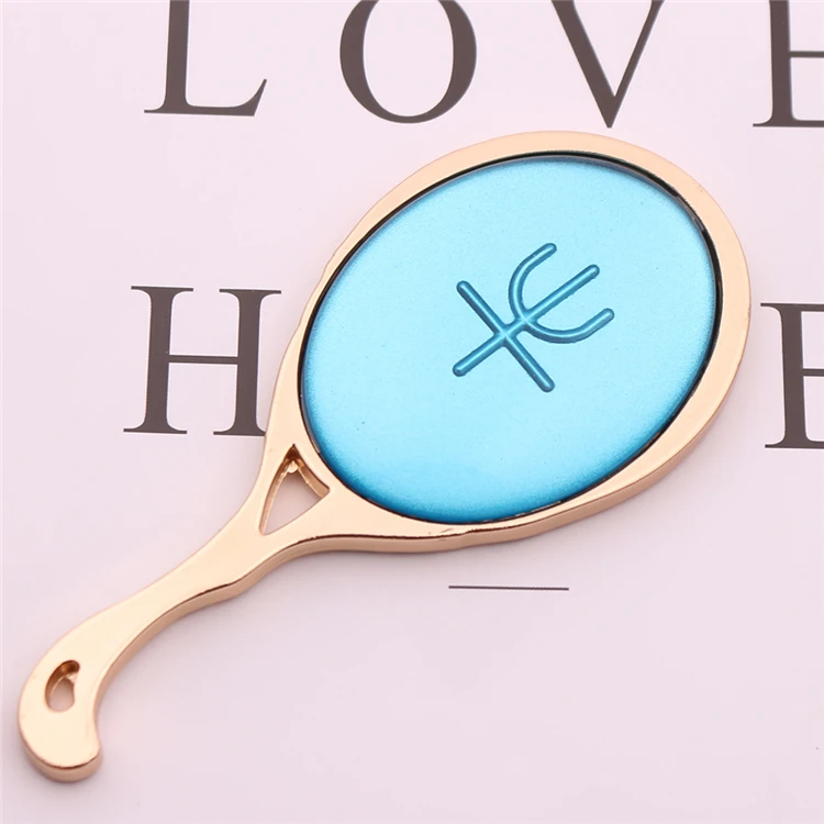 Hand Vanity Mirror Princess Mini Make-up Blue Crystal Mirror Symbol Sailor Moon hand held metal cosmetic mirror