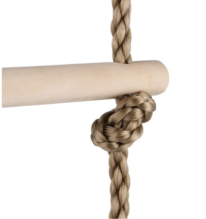 Hot sales with FEC wood Playground Climbing Wooden Rope Ladder for Kids Indoor/Outdoor