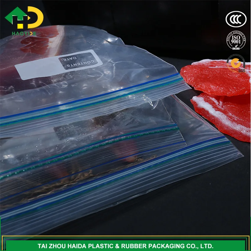 Clear Snack Leakproof Food Storage Double Ziplock Bag