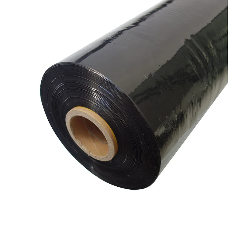 
Black machine use pe stretch shrink wrap film 20mic 450mm width pallet wrap packaging film 