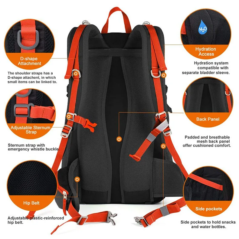 Indefectible многоцветный Водонепроницаемый Прочный пеший Туризм сумка для путешествий