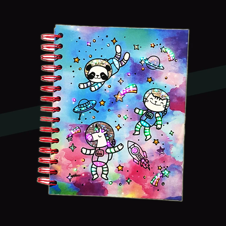 
new arrivals 2018 school stationery A5 szie diary journal student custom hardcover notebook with led light 