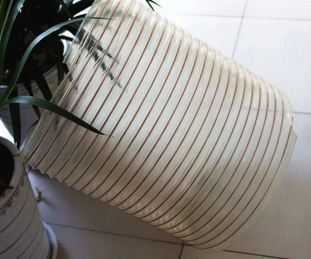 steel wire reinforced PU/TPU air flexible ducting hose