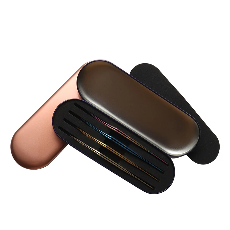 Tinplate Eyelash Extension Tweezers Case Tweezers Storage Box 17.5cm*5.8cm 50pcs