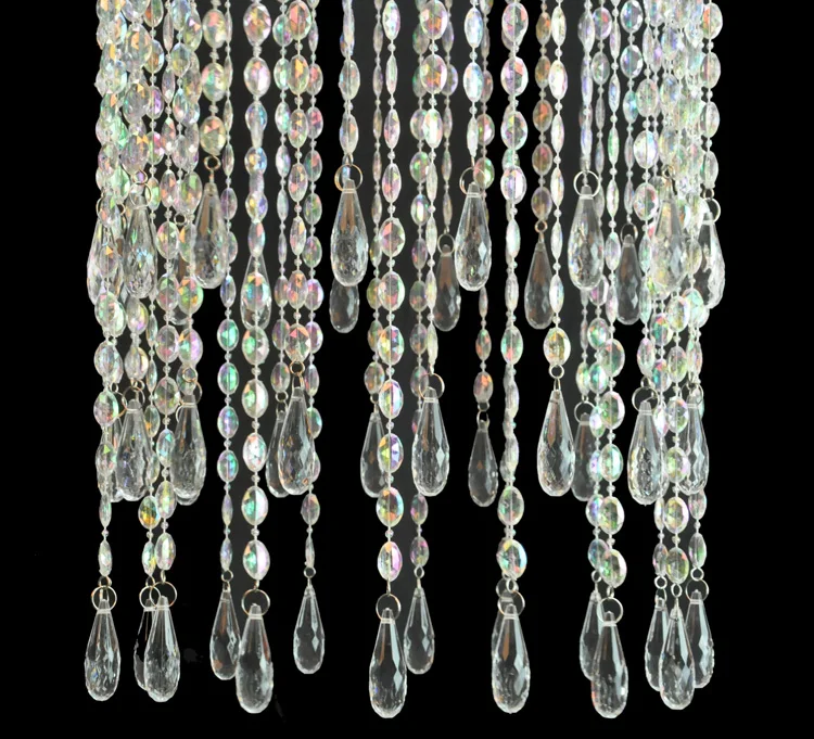 Event party wedding decor 5 feet height bead chandelier with  acrylic drops