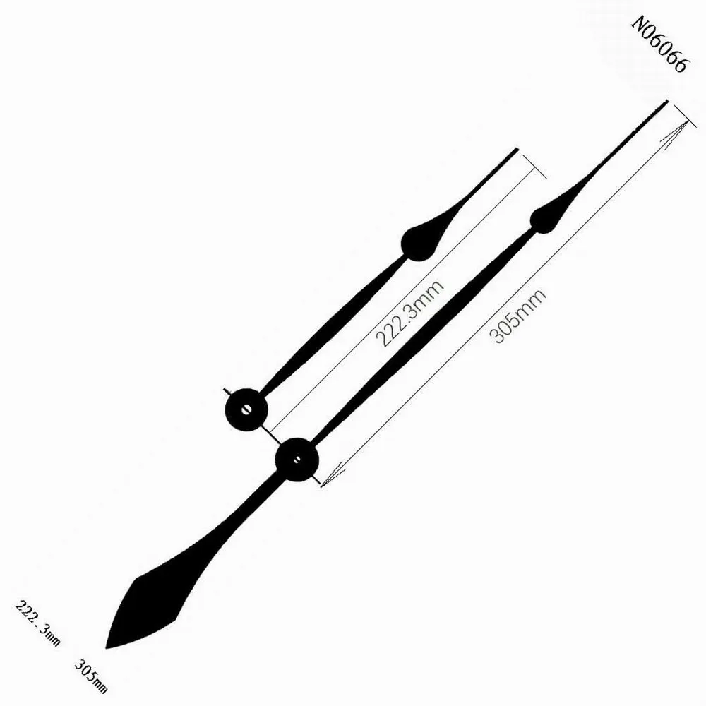 
305mm minute hands 222.3mm hour hands aluminum metal clock hands large clock pointers 