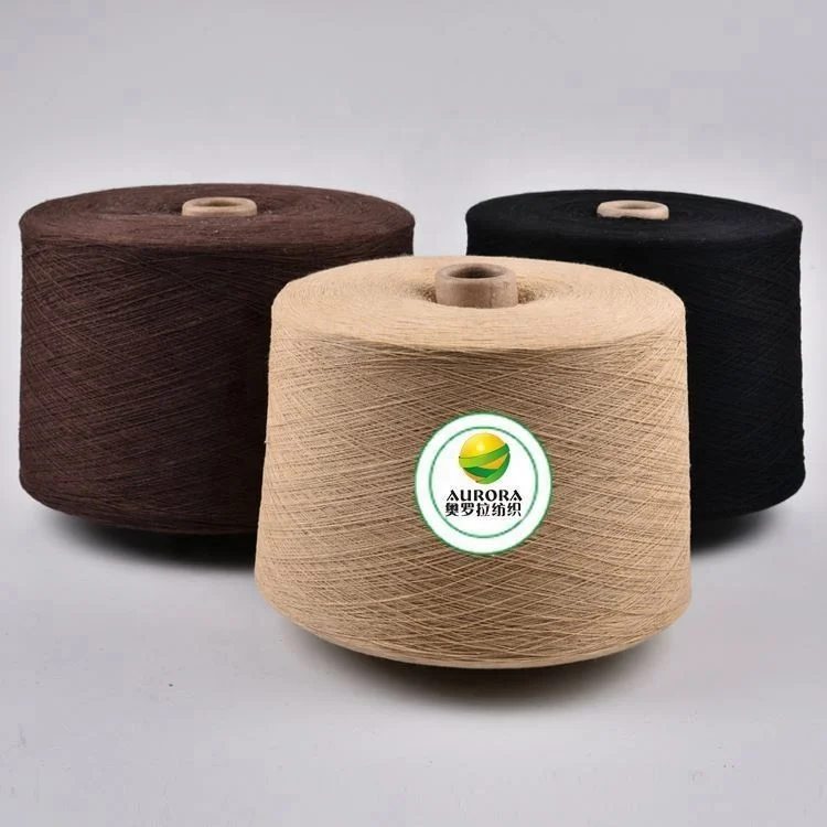 Core spun polyester fancy working gloves knitting yarn top level working glove yarn 70/48 raw white for knitting yarns