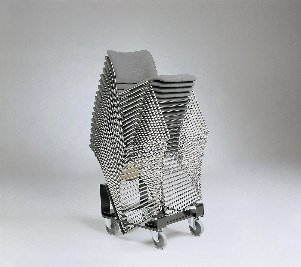 Side chair upholstered on dolly  Stacking Training Chair