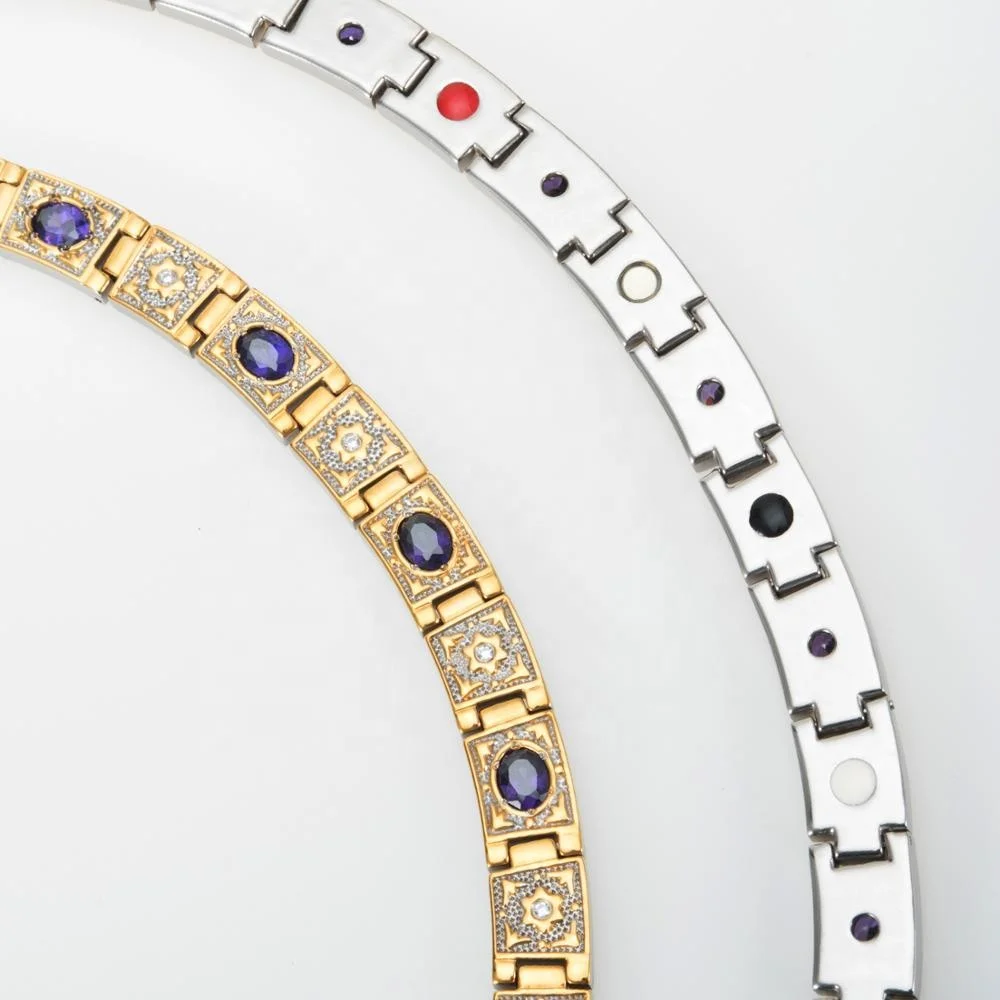 
Wollet Fashion Jewelry Wholesale Gold Plated Four In One Health Energy Bio Magnetic Titanium Necklace With Crystal &nbsp; &nbsp; &bull; Wollet Official Website:www.wollet-jewellry.com