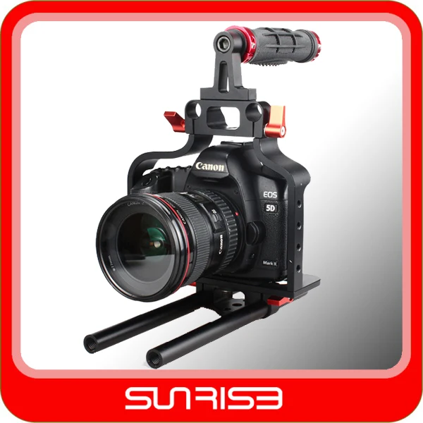 DSLR камеры Кейдж DSLR Rig 15мм Rod Поддержка Canon 5D