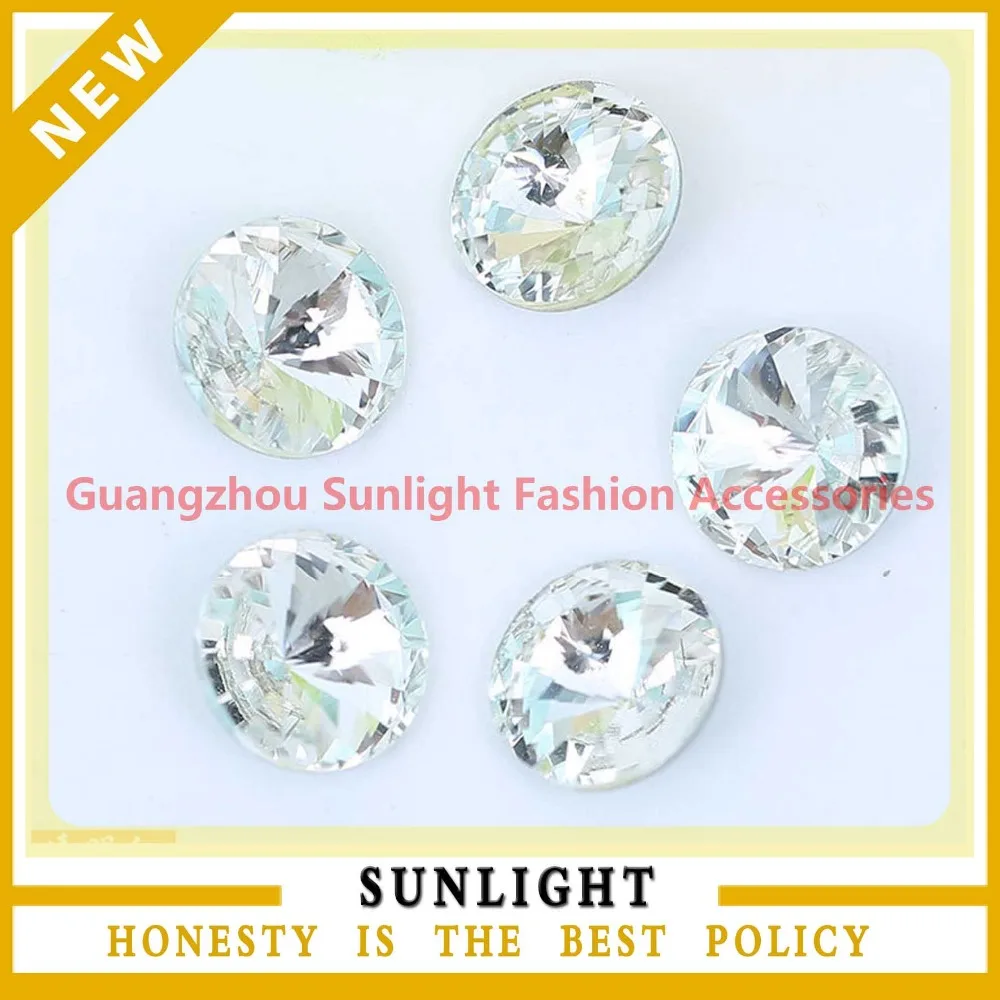 Crystal round Rivoli Crystal shiny chaton Garment Accessories Rhinestones