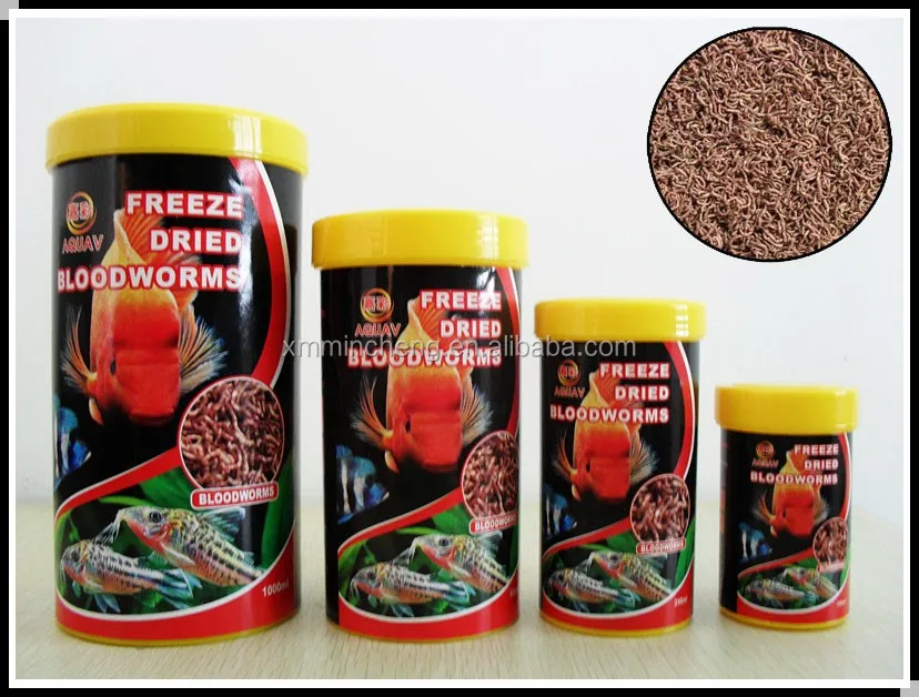 Support customized high-nutrition high-protein 6kg/carton bulk pure freeze-dried bloodworms for fish