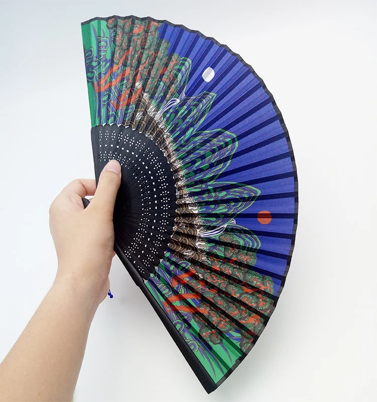 
Summer Custom Printed Personalize Hot Sale Folding Fabric Bamboo Souvenir Hand Fans 
