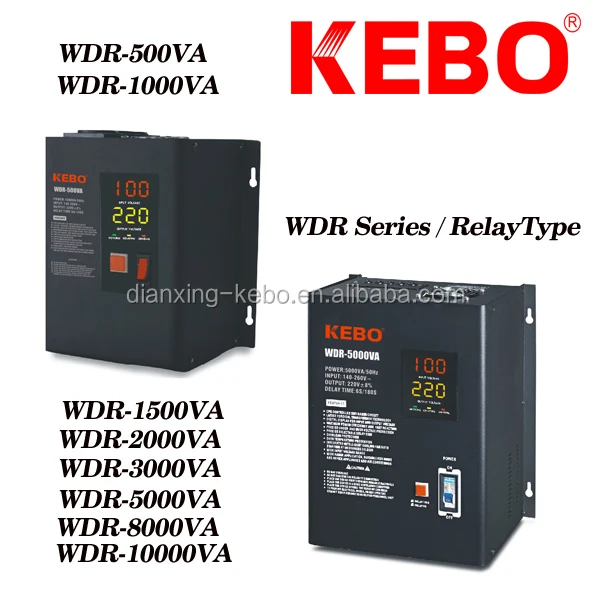 Stabilizer WDR-(500VA-10000VA), Relay Type, LED Display
