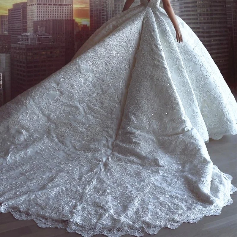 V-neck wedding dress bridal gown turkey wholesale No MOQ