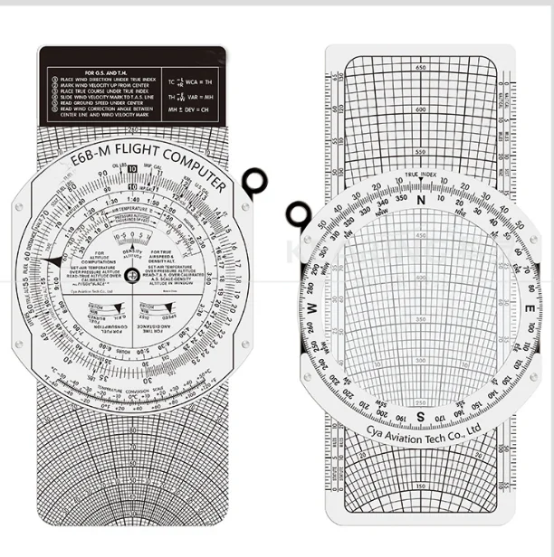 
DFE6BM Flight Avation computer calculate measure tool metal Aviation Pilot Metal Slide Graphic Computer with leather pouch 