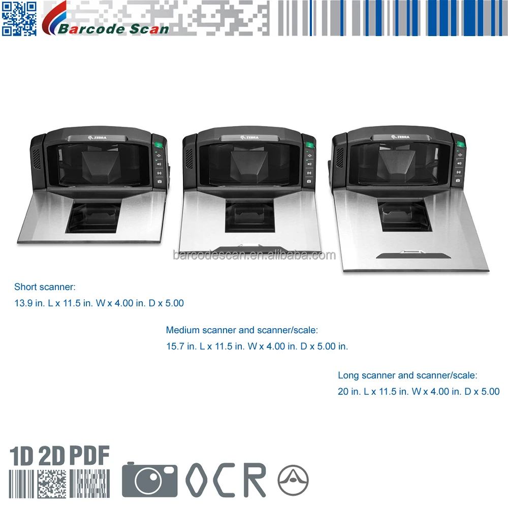 The Zebra MP7000 multi-plane in-counter built-in barcode scanner with an optional scale for point of sale