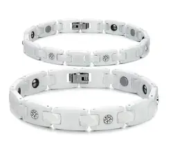 Wholesale White Ceramic Energy Magnetic Stone Buckle Bracelet