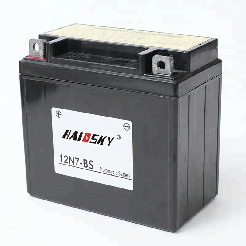 For HONDA CG125 12N7-BS 12v 7ah rechargeable wet charged MF motorcycle battery price