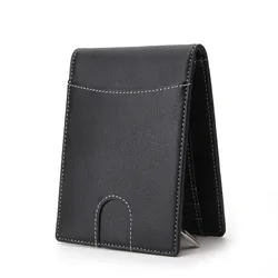 Custom Men Bifold Wallet RFID Blocking Leather Money Clip Wallet