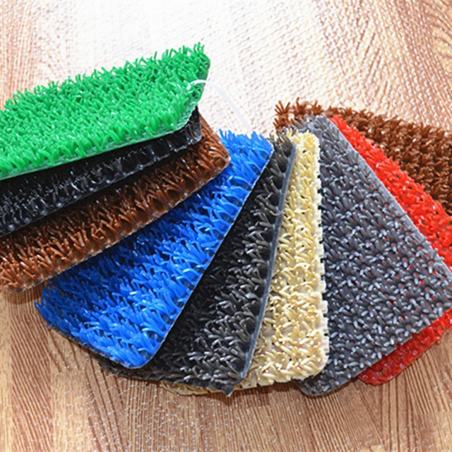 12mm thick PE Plastic artificial turf grass mat