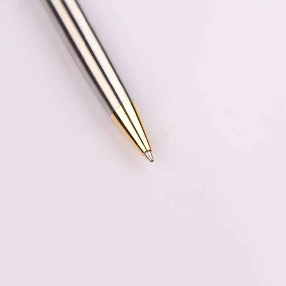 Business promotional silver  color metal  ballpoint pen metal gift pen with clip