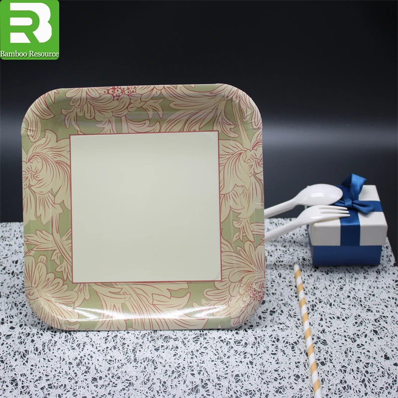 
 Одноразовое пищевое сырье с золотым покрытием, бумажная тарелка для вечеринки/dinne  